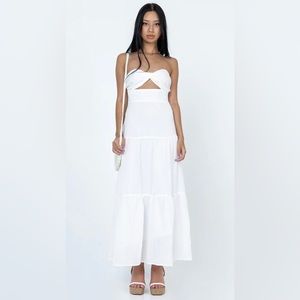 Princess Polly white maxi dress - small